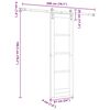vidaXL Ușă glisantă Maro 61 x 198,5 cm Lemn de pin masiv
