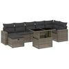 vidaXL Set canapele de grădină cu perne, 8 piese, gri, poliratan