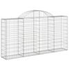 vidaXL Coșuri gabion arcuite 18 buc, 200x30x100/120 cm fier galvanizat