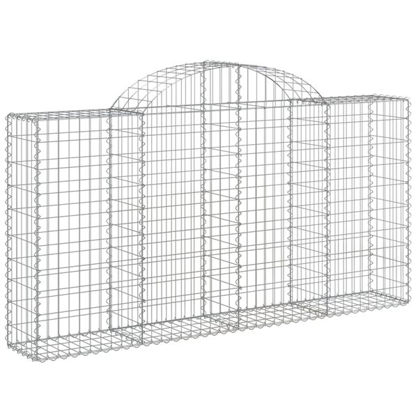 vidaXL Coșuri gabion arcuite 18 buc, 200x30x100/120 cm fier galvanizat