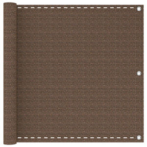 vidaXL Ecran de balcon Maro 75 x 700 cm HDPE și Aluminiu