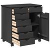 vidaXL Cabinet mobil Gri 63,5 x 39 x 65,5 cm Lemn de pin masiv