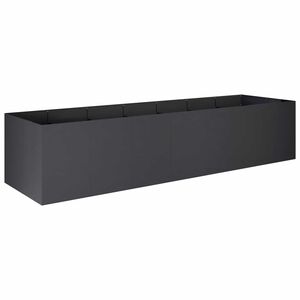 vidaXL Vază pentru Grădină Negru 280 x 80 x 60 cm Oțel laminat la rece