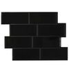 vidaXL Placă de metrou 10 pcs Negru 29.4 x 21.4 cm Poliuretan și PET