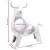 vidaXL Sculptură taur Argintiu 22 x 9.5 x 34 cm Aluminiu