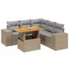 vidaXL Set canapele de grădină cu perne, 6 piese, bej, poliratan