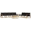 vidaXL Set de canapele de exterior 8 pcs Alb și negru