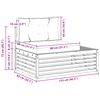 vidaXL Canapea de exterior cu braț final natural 115 x 83 x 73 cm