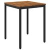 vidaXL Masă de cină pentru grădină Natural și Negru 60 x 60,5 x 75 cm