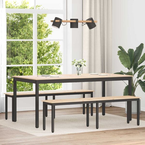 vidaXL bancă natural 160 x 35 x 45 cm Lemn de pin masiv