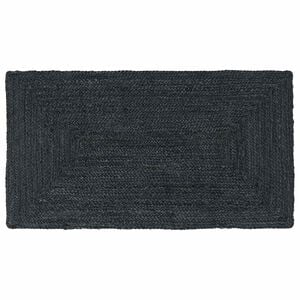 vidaXL Covoare de zonă Dreptunghiular Gri &icirc;nchis 60 x 110 cm Iută