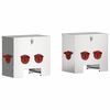 vidaXL Feeder pentru pui 2 pcs Argintiu 40,5 x 25 x 38 cm