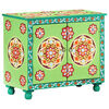 vidaXL Dulap vopsit manual, multicolor, 70x35x60 cm, lemn mango