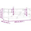vidaXL Măsuță de cafea, stejar fumuriu, 100x49x40 cm, lemn prelucrat