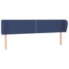 vidaXL Tăblie de pat cu aripioare, albastru, 203x23x78/88 cm textil