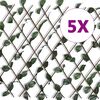 vidaXL Gard cu zăbrele, frunze artificiale, 5 buc.,180 x 90 cm, salcie