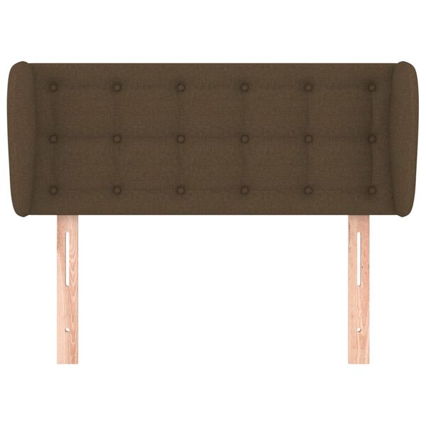 vidaXL Tăblie de pat cu aripioare maro &icirc;nchis 103x23x78/88 cm textil