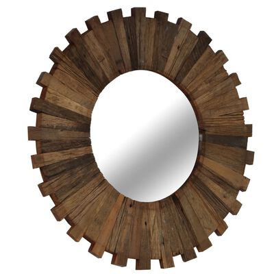 vidaXL Oglindă de perete, 50 cm, lemn masiv reciclat