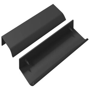 vidaXL M&acirc;nere 2 buc. Negru 120 x 39.6 x 17 mm Aluminiu