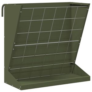 vidaXL Feeder pentru F&acirc;n Verde măsliniu 71 x 33 x 70 cm 5 kg