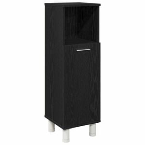 vidaXL Dulap de Baie cu ușă Stejar Negru 30 x 30 x 95 cm Lemn compozit