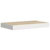 vidaXL Rafturi perete suspendate 2 buc. alb/stejar 50x23x3,8cm MDF