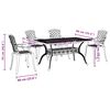 vidaXL Set mobilier de grădină, 5 piese, bronz, aluminiu turnat