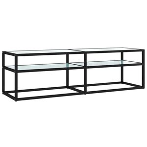 vidaXL Comodă TV, marmură albă, 140x40x40,5 cm, sticlă securizată