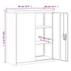 vidaXL Fișet, alb, 90x40x145 cm, oțel