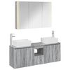 vidaXL Set dulap baie 4 buc. Sonoma gri Lemn prelucrat