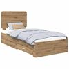vidaXL Cadru de pat Stejar Artizanal 90 x 200 cm Lemn prelucrat