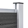 vidaXL Set panouri gard, 872x146 cm, negru, WPC