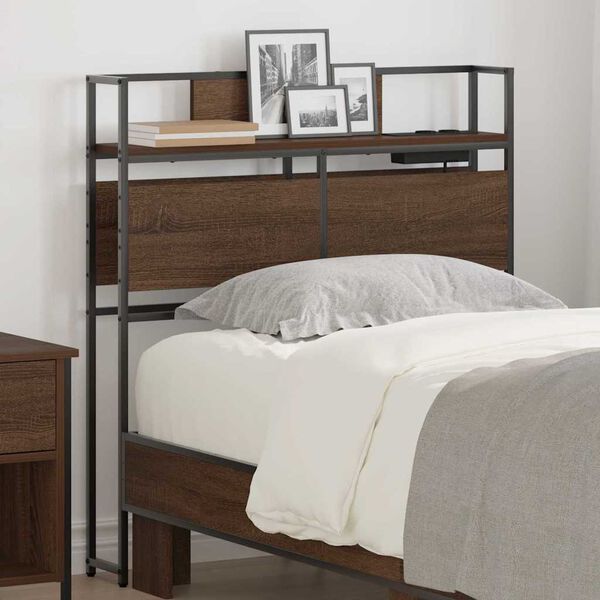 vidaXL Tăblie de depozitare cu raft Stejar brun 75 cm Lemn compozit