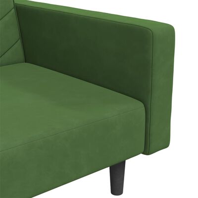 vidaXL Canapea extensibilă cu 2 locuri, 2 perne, verde închis catifea