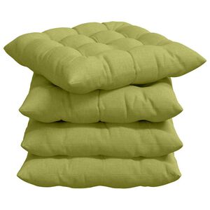 vidaXL Perne de Șezut 4 pcs Verde deschis 40 x 40 x 6 cm țesătură