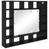 vidaXL Dulap cu oglindă Stejar Negru 91 x 15 x 76,5 cm Lemn prelucrat