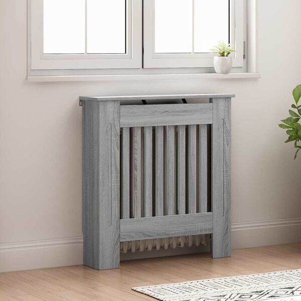 vidaXL Capac pentru radiator Gri Sonoma 78 x 19 x 81,5 cm
