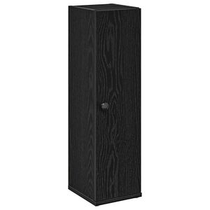 vidaXL Dulap de baie cu suport role, negru, 20,5x22x72 cm