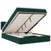 vidaXL Cadru de pat otoman cu saltea verde &icirc;nchis 140x200cm catifea