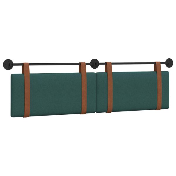 vidaXL Cap de pat suspendat Verde &icirc;nchis 170 x 55 x 5 cm PU antic