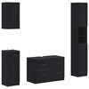 vidaXL Set de dulapuri pentru baie, 4 piese UTRECHT Negru