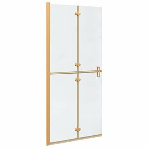 vidaXL Perete de duș Walk-In Auriu 90 x 6.5 x 190 cm
