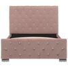 vidaXL Cadru de pat, roz, 100 x 200 cm, catifea