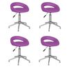 vidaXL Scaune de masă pivotante, 4 buc., violet, piele ecologică