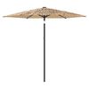 vidaXL Umbrelă soare de grădină cu st&acirc;lp din oțel, maro 223x223x213 cm