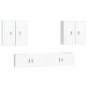 vidaXL Set dulap TV, 6 piese, alb, lemn prelucrat