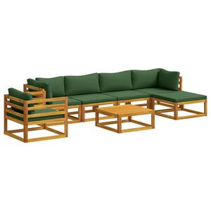 vidaXL Set de canapea 7 buc. natural Lemn Solid de Acacia