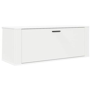 vidaXL Pantofar de perete, alb, 100x35x38 cm, lemn compozit