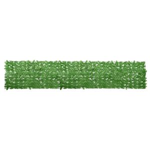 vidaXL Paravan de balcon, frunze verzi, 400x75 cm