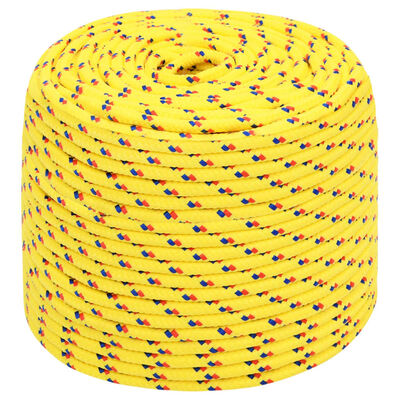 vidaXL Frânghie de barcă, galben, 6 mm, 25 m, polipropilenă
